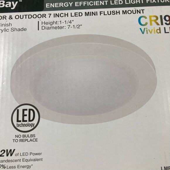 Cloudy Bay 7" LED Mini Flush Mount Light Fixture 3 Pack Indoor Outdoor CR190 - Picture 4 of 10